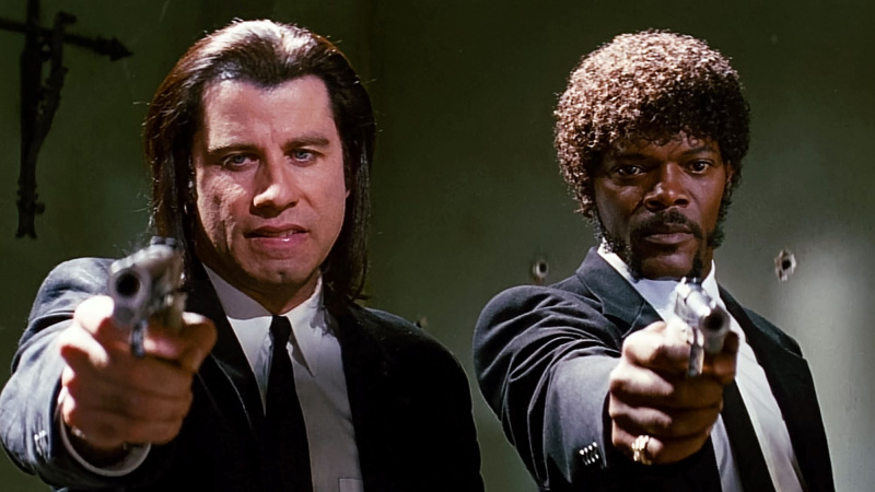   John Travolta a Samuel L. Jackson v Pulp Fiction