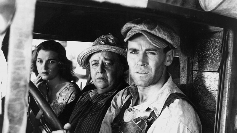   Dorris Bowdon, Jane Darwell a Henry Fonda vo filme Hrozno hnevu