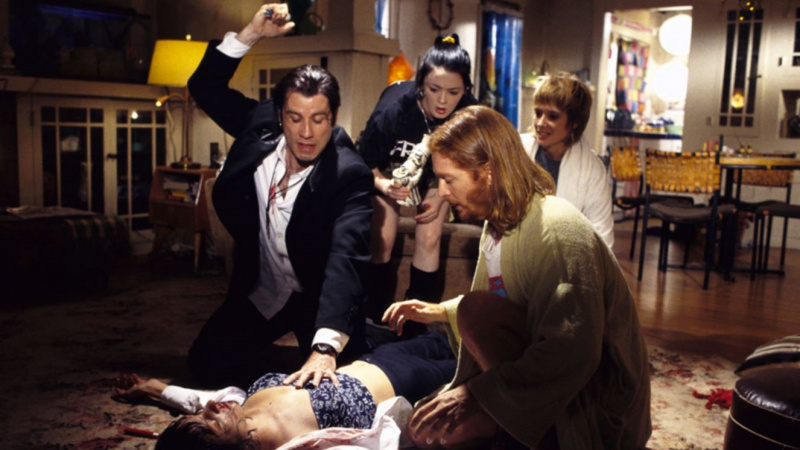   Uma Thurman, John Travolta, Bronagh Gallagher, Eric Stoltz und Rosanna Arquette in Pulp Fiction