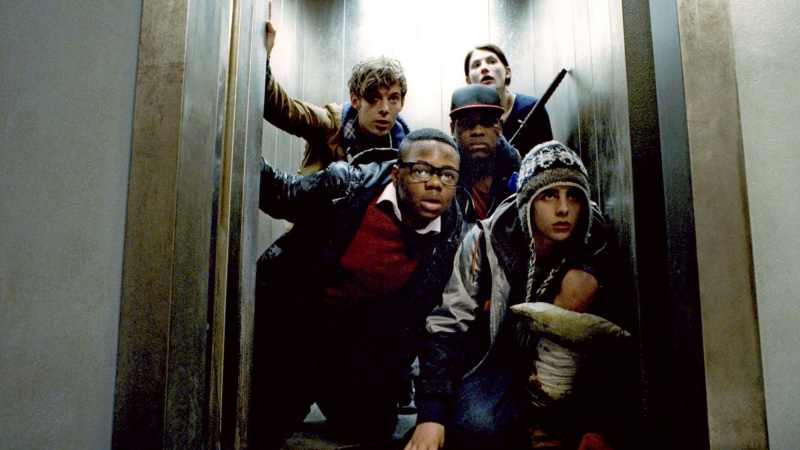   Leeon Jones, Luke Treadway, Jodie Whittaker, John Boyega και Alex Esmail στο Attack the Block
