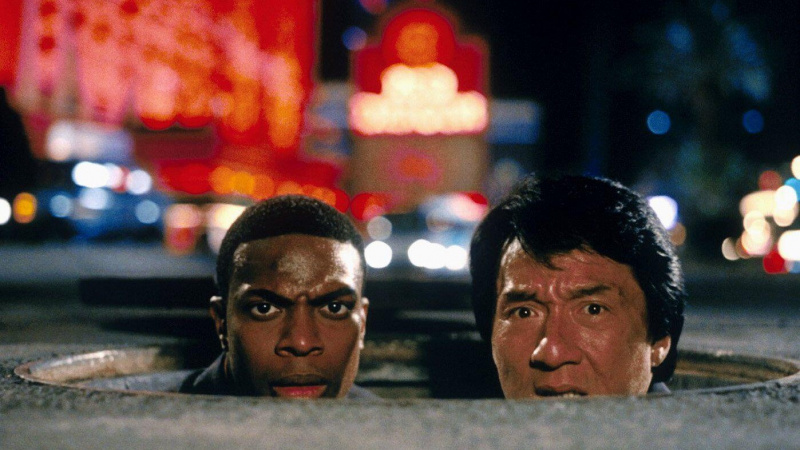   Chris Tucker a Jackie Chan vo filme Rush Hour 2