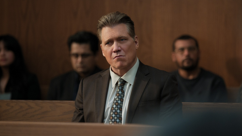   Holt McCallany ako Neil Bishop v súdnej sieni v 3. sezóne The Lincoln Lawyer