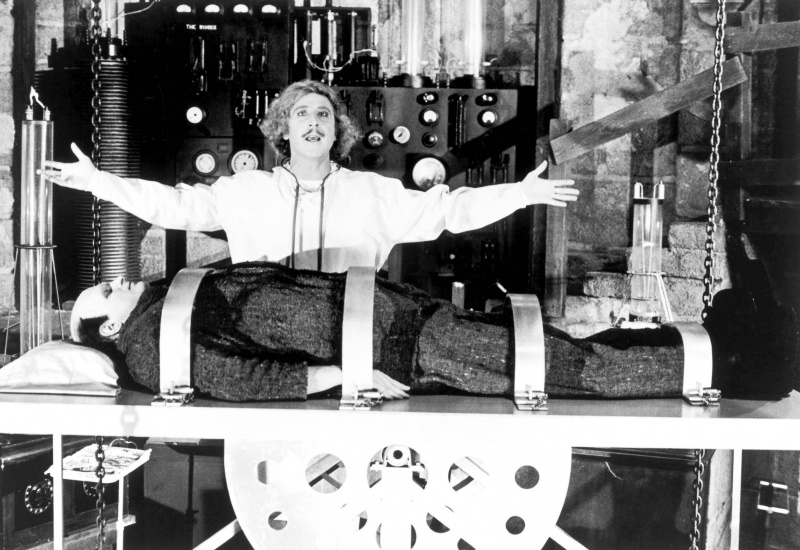   Gene Wilder a Peter Boyle vo filme Spoof Young Frankenstein z roku 1973.