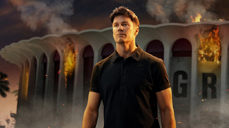 Tom Brady nell'artwork promozionale di Netflix's Roast of Tom Brady