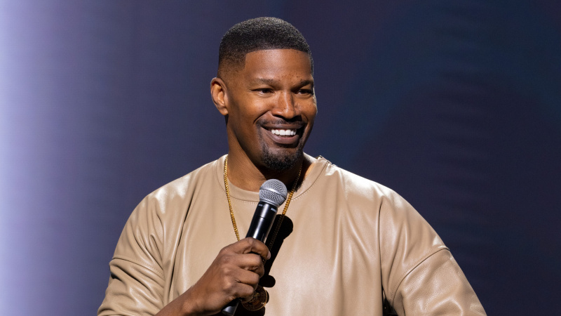Jamie Foxx sonriendo en Jamie Foxx: Lo que había pasado fue...