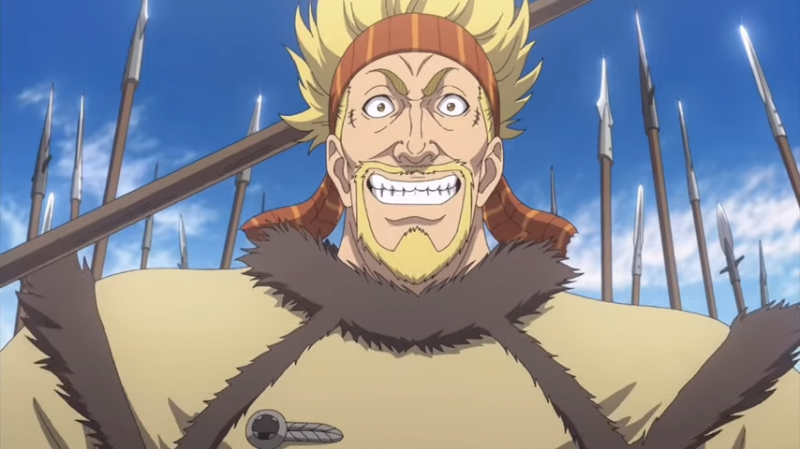   Thorkell uśmiecha się maniakalnie