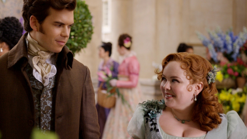 Colin Bridgerton และ Penelope Featherington ใน Bridgerton ซีซั่น 3 ตอนที่ 5
