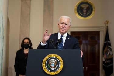 Joe Biden po vynesení rozsudku prednáša v Bielom dome poznámky