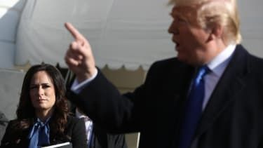 Stephanie Grisham na snímke s Donaldom Trumpom v roku 2019