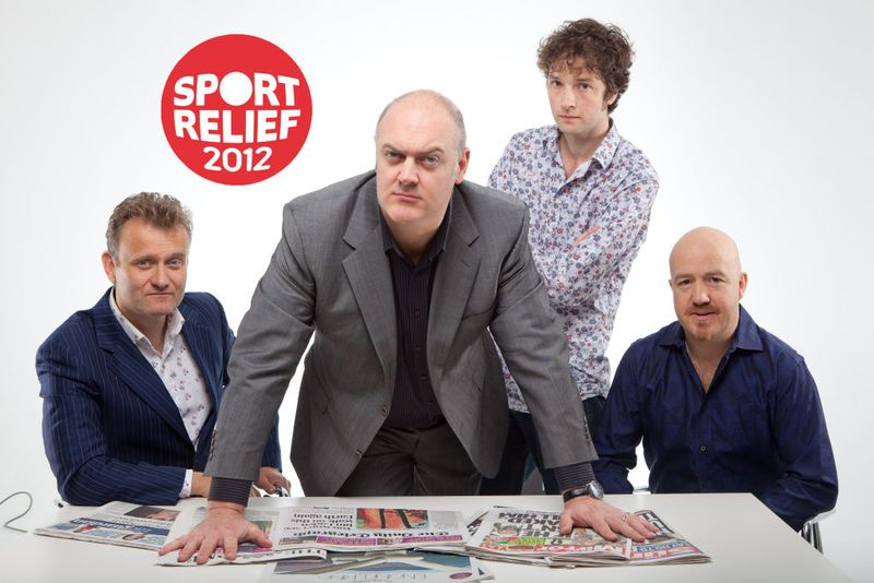 Hugh Dennis, Dara O Briain, Chris Addisor en Andy Parsons