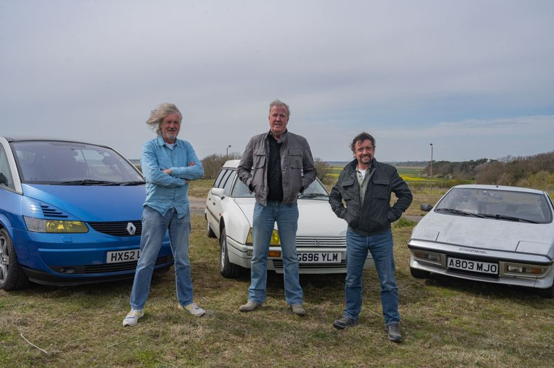 TV i kveld Richard Hammond, James may og Jeremy Clarkson.