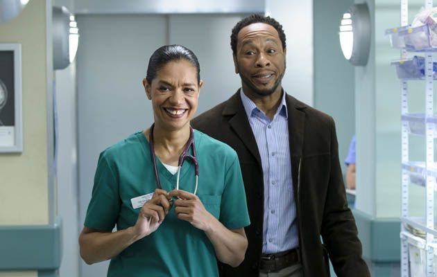 Roger a apărut în număr mare în emisiuni TV, inclusiv Casualty și Holby City (Imagine: BBC / Alistair Heap)