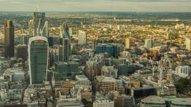 Letecký pohľad na City of London