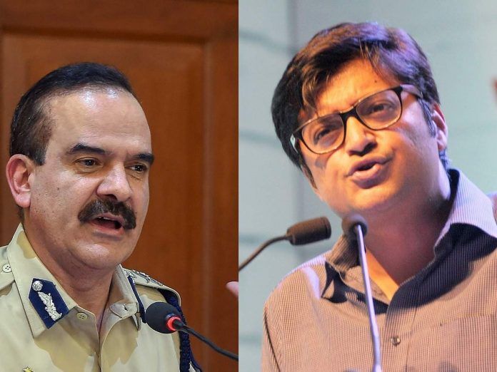 Arnab Goswami je napotil svojo pravno ekipo, naj toži Param Bir Singh za 200 milijonov krunskih odškodnin.