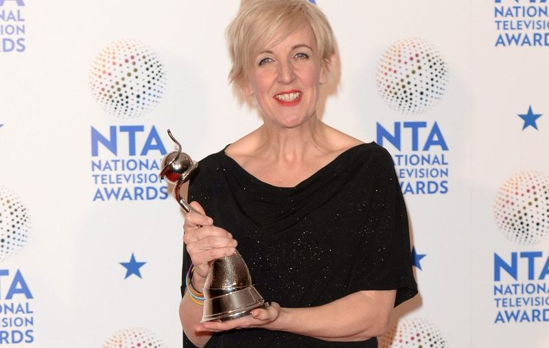 Julie Hesmondhalgh în culise la National Television Awards 2014