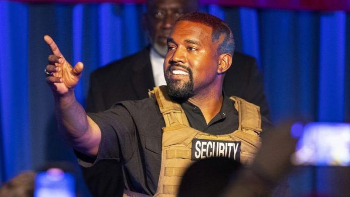 Kanye West i sin första händelse som presidentkandidat levererade en monolog på söndagen