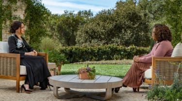 Meghan Markle în timpul interviului cu Oprah Winfrey