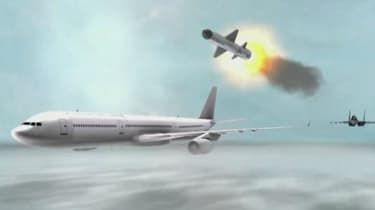 Saudi-video visar ett flygplan som skjuter mot Qatars passagerarjet
