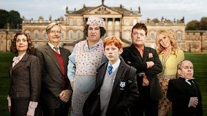 ディナーレディのトラフェ夫人としてデヴィッドウォリアムスを含むビリオネアボーイのキャスト。 （写真：BBC）