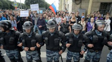 Rusland protesterer
