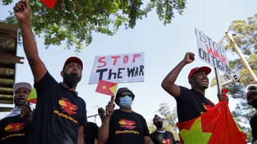 Tigray demonštranti