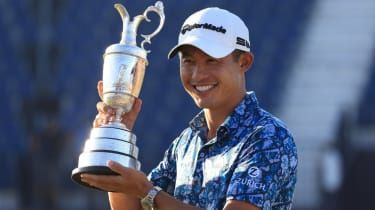 Collin Morikawa slavi s Claret Jug po zmagi na The Open