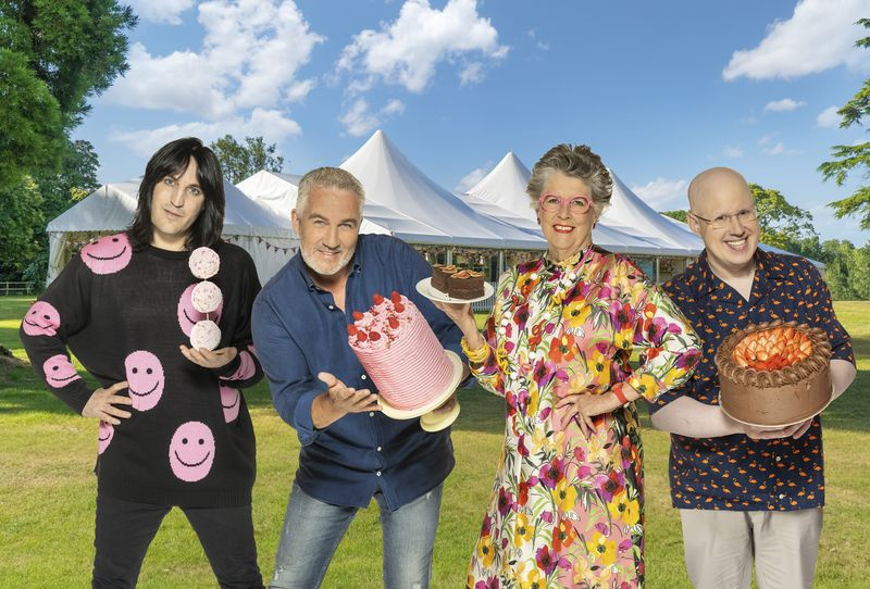 Täna õhtul saates The Great British Bake Off kohtunikud ja saatejuhid.