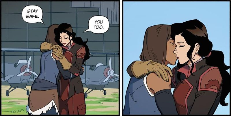 Legend Of Korra Comic Korra Asami Kiss