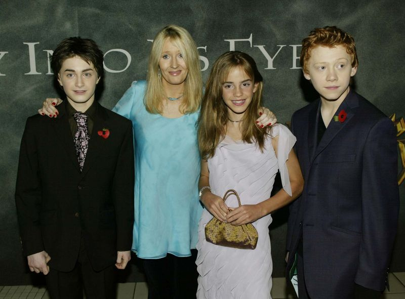 JK Rowling, Daniel Radcliffe, Emma Watson και Rupert Grint