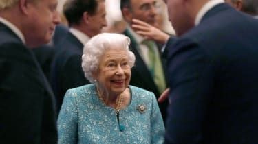 Regina la o recepție la Castelul Windsor