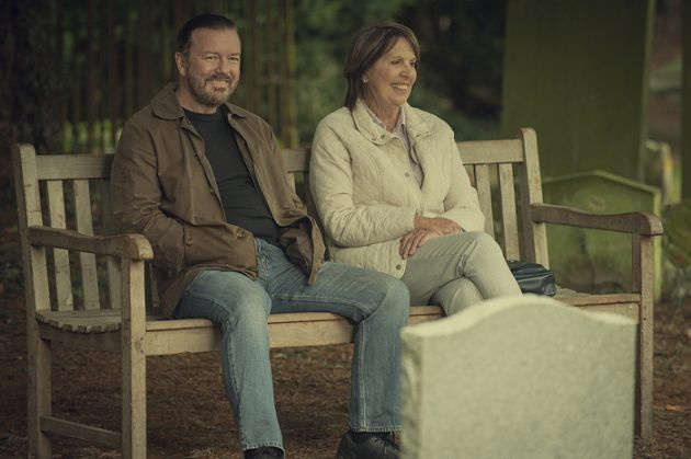 Rickie Gervais og Penelope Wilton