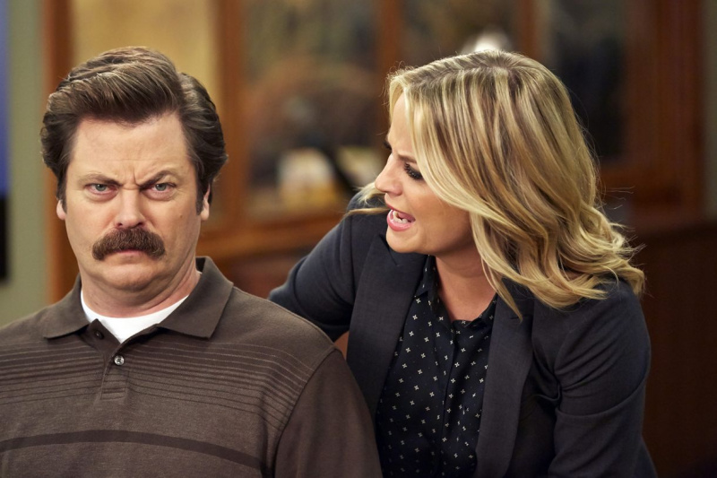 PARKS AND RECREATION, Nick Offerman, Amy Poehler