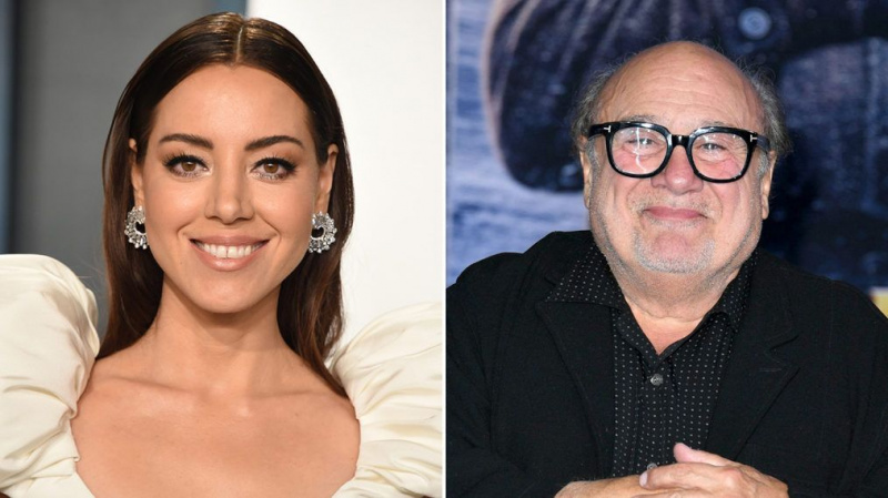 Šėtono kūdikio mama! Aubrey Plaza reaguoja į naują pagrindinį vaidmenį su Danny DeVito