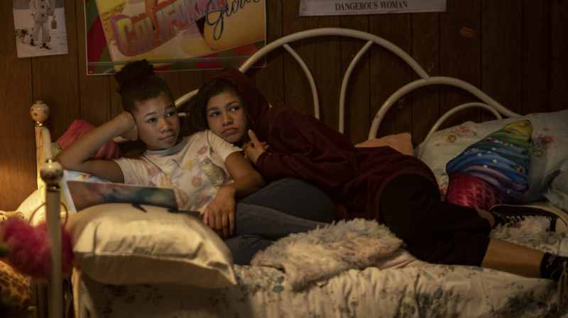 Rue and Gia Euphoria Zendaya Storm Reid