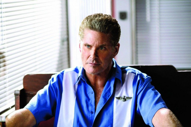 SHARKNADO 3: OH HELL NO! -- Pictured: David Hasselhoff as Gilbert Shepard -- (Photo by: Raymond Liu/Syfy)