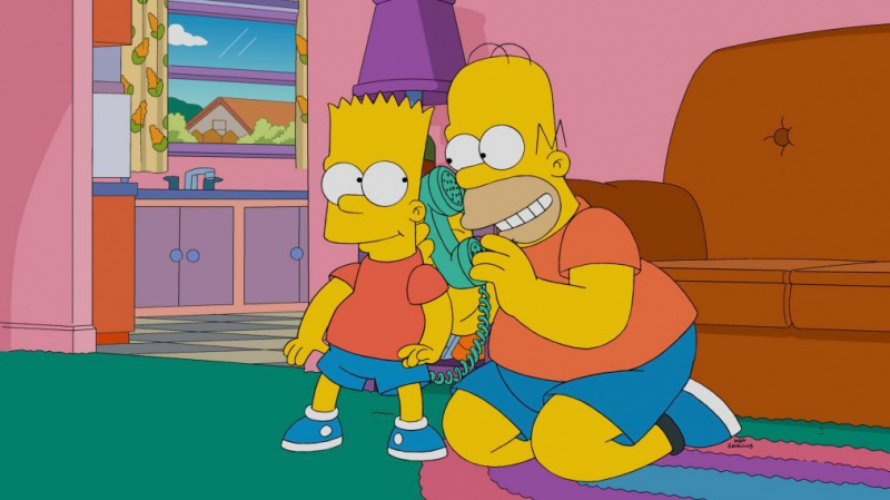 THE SIMPSONS, (from left): Bart Simpson, Homer Simpson,