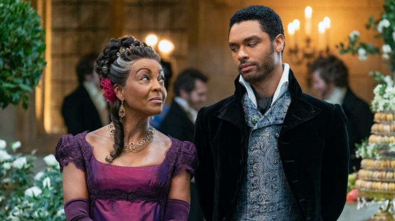 Adjoa Andoh Regé Jean Page Bridgerton Lady Danbury Simon Basset