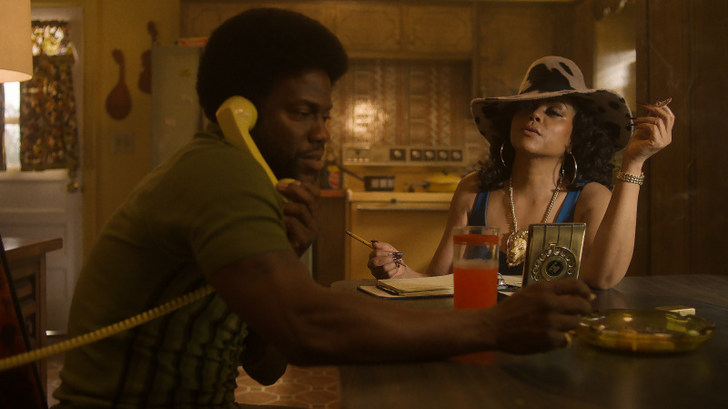   Кевин Харт като Гордън"Chicken Man" Williams and Taraji P. Henson as Vivian Thomas in Fight Night: The Million Dollar Heist
