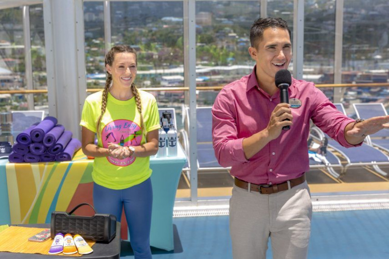 Event planner Olivia Grayham is a firm believer in tightly structured itineraries and organized binders. Shes left nothing to chance in calibrating logistics for her best friend Alexandra, who is taking her wildly popular Internet lifestyle series on location with a Caribbean cruise. But the high seas are full of surprises, including the ships newly assigned cruise director, Tony Rieves, who has begun putting his personal stamp on the cruise experience. Faced with one unexpected situation after another, Olivia realizes that some things cant be anticipated or scheduled  like falling in love. Photo: Alexa PenaVega, Carlos PenaVega Credit:  2018 Crown Media United States, LLC | Photo: Jeremy Lee/Alexx Henry Studios, LLC.