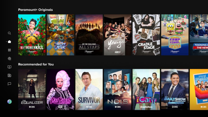 Paramount Plus Originals mājas lapa