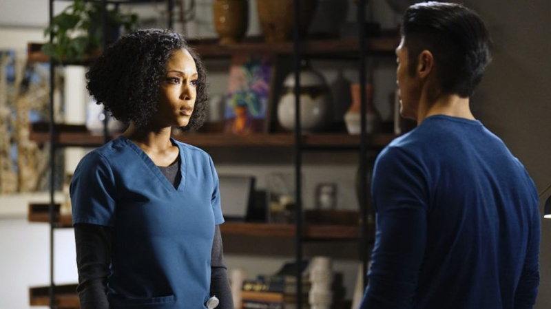 Yaya DaCosta Brian Tee Chicago Med Season 5 April Ethan