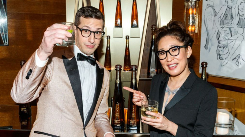 Sandra Oh & Andy Samberg Celebrate With Tequila Don Julio 1942 At Their Private Golden Globes After-Party On Sunday, January 6