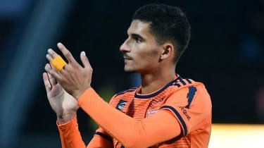 Lyon midfielder Houssem Aouar is a France Under-21 international