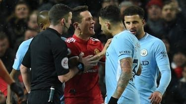 Man Utd Walka w tunelu Man City Manchester derby