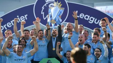 Menedżer Man City Pep Guardiola ma nadzieję świętować trzeci z rzędu tytuł Premier League