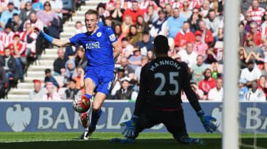 Leicester na robu slave, ko Jamie Vardy potopi Sunderland