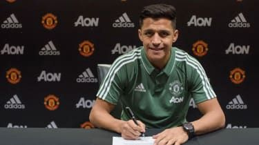 Alexis Sanchez skiftede fra Arsenal til Manchester United i januar 2018