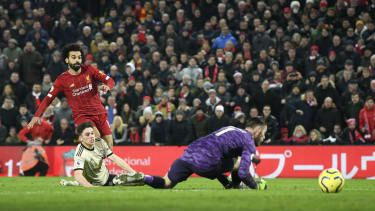 Mohamed Salah strelil druhý gól Liverpoolu proti Manchestru United