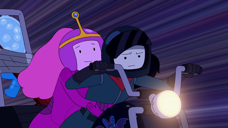 Adventure Time Obsidian Marceline in Bonnie na motorju