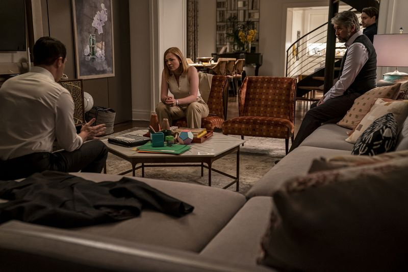 Jeremy Strong, Sarah Snook, Kieran Culkin ja Alan Ruck peräkkäin